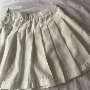 White tennis skirt